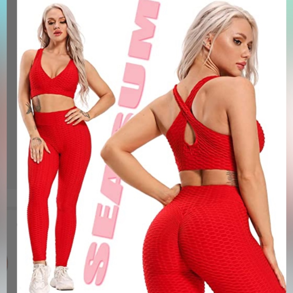 Ruched Butt Lift Leggings High Waist Yoga Pants Textured Scrunch Booty Workout